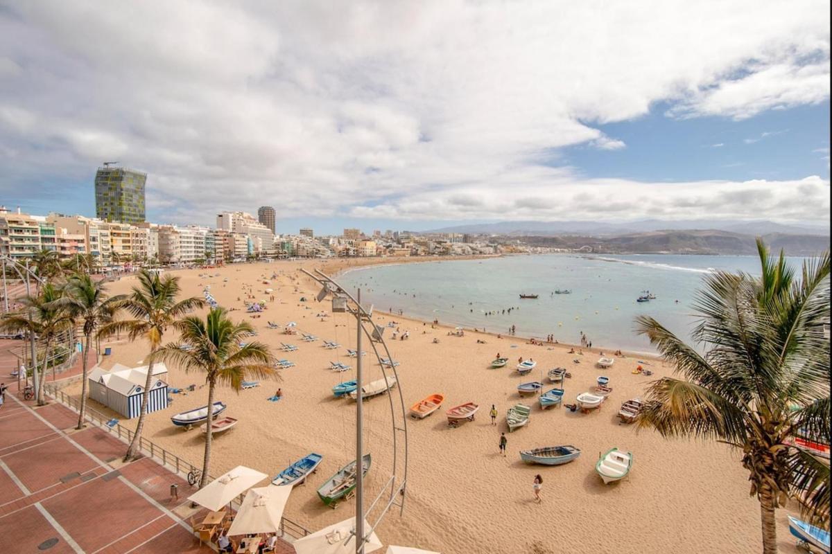 En Primera Linea De La Playa De Las Canteras Vista Al Mar Лас-Пальмас-де-Гран-Канарія Екстер'єр фото