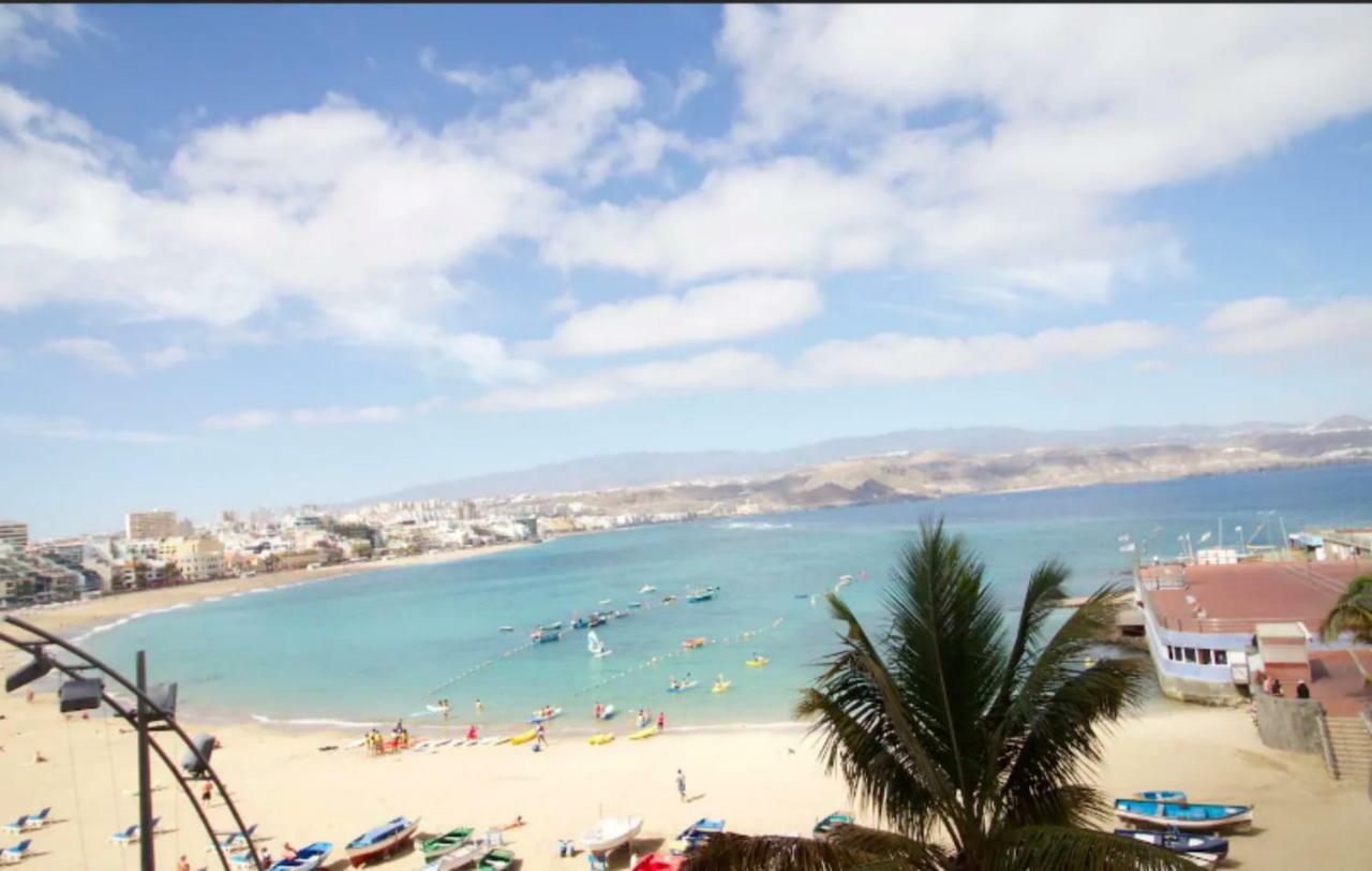 En Primera Linea De La Playa De Las Canteras Vista Al Mar Лас-Пальмас-де-Гран-Канарія Екстер'єр фото